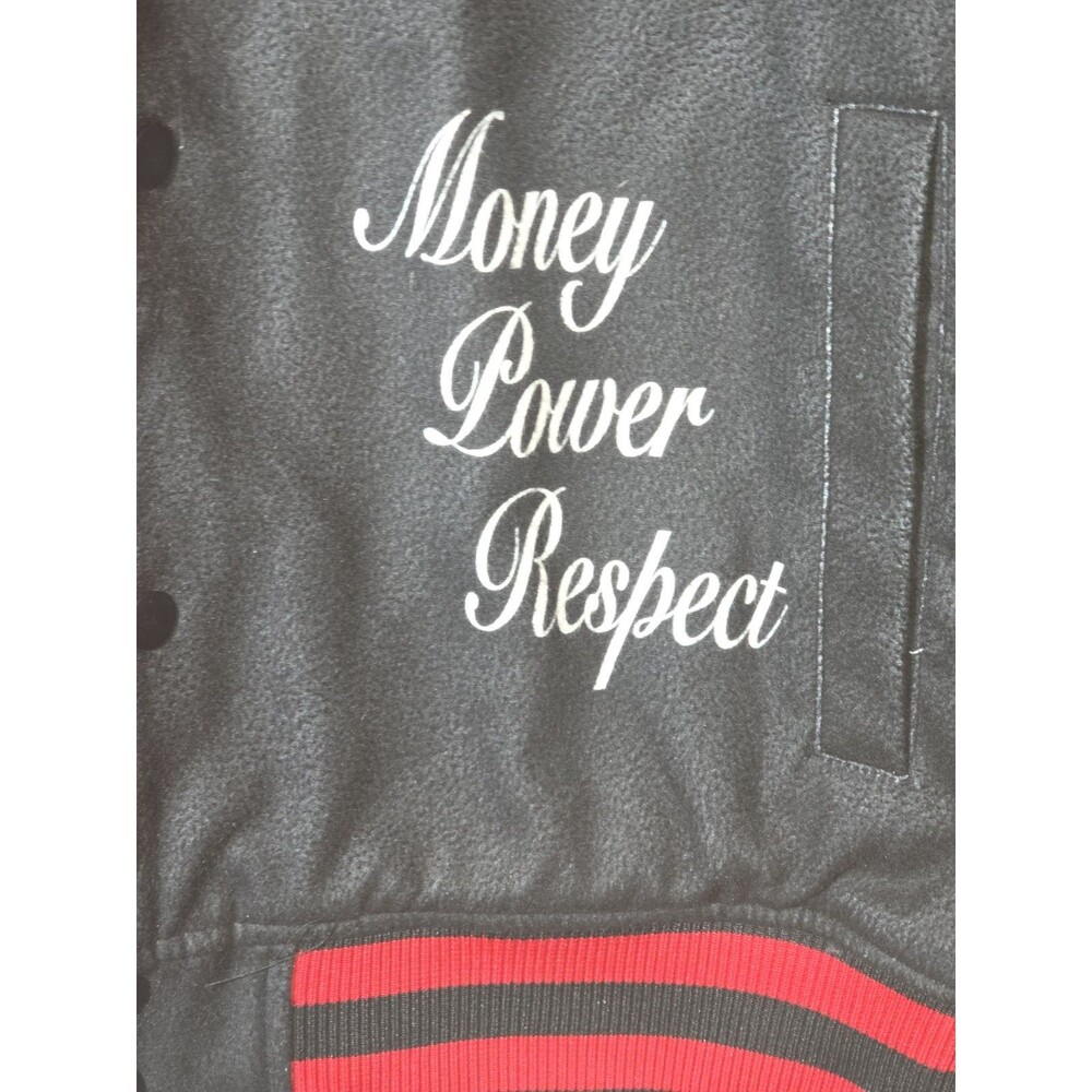 Reason X Scarface Tony Montana Varsity Jacket Black Red Mens Size Large - Picture 4 of 6